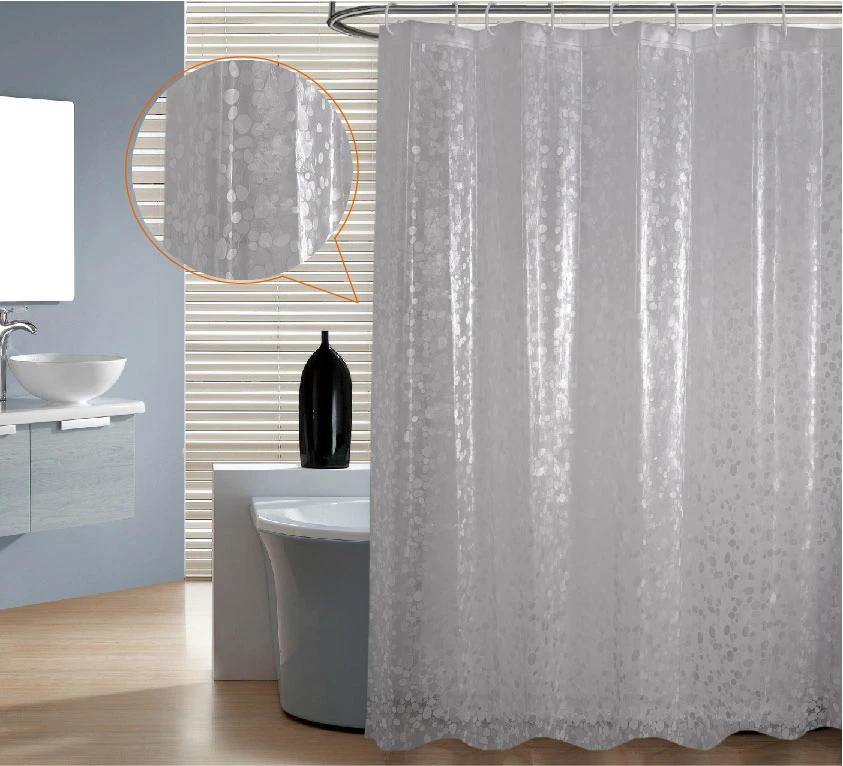 Plastic Shower Curtains for Bathroom Textile