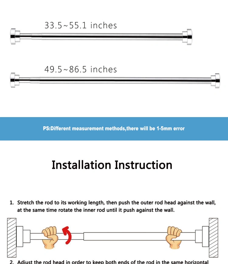 Stainless Steel Shower Curtain Rod