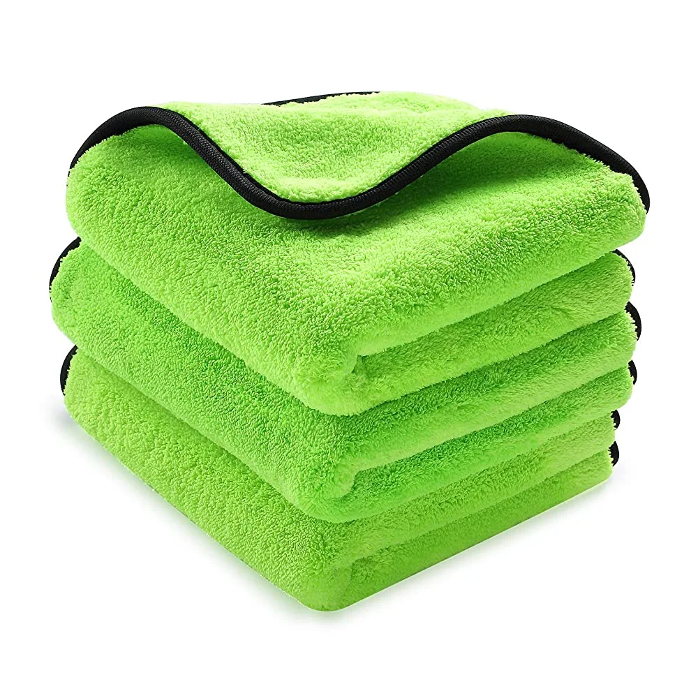 Wholesale 40X40cm 60X90cm 1200GSM Microfibre Car Drying Towel Microfiber Cleaning Cloth